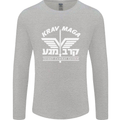 Krav Maga Israeli Defence System MMA Mens Long Sleeve T-Shirt Sports Grey
