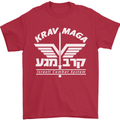 Krav Maga Israeli Defence System MMA Mens T-Shirt Cotton Gildan Red