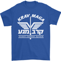 Krav Maga Israeli Defence System MMA Mens T-Shirt Cotton Gildan Royal Blue
