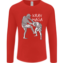 Krav Maga Mixed Martial Arts MMA Fighting Mens Long Sleeve T-Shirt Red