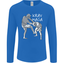 Krav Maga Mixed Martial Arts MMA Fighting Mens Long Sleeve T-Shirt Royal Blue