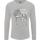 Krav Maga Mixed Martial Arts MMA Fighting Mens Long Sleeve T-Shirt Sports Grey