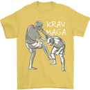 Krav Maga Mixed Martial Arts MMA Fighting Mens T-Shirt Cotton Gildan Yellow