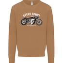 Kustom Kulture Cafe Racer Biker Motorbike Mens Sweatshirt Jumper Caramel Latte