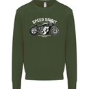 Kustom Kulture Cafe Racer Biker Motorbike Mens Sweatshirt Jumper Forest Green