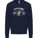 Kustom Kulture Cafe Racer Biker Motorbike Mens Sweatshirt Jumper Navy Blue
