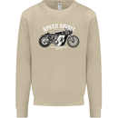 Kustom Kulture Cafe Racer Biker Motorbike Mens Sweatshirt Jumper Sand