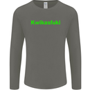 Kwikasfuki Superbike Funny Biker Motorcycle Mens Long Sleeve T-Shirt Charcoal
