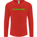 Kwikasfuki Superbike Funny Biker Motorcycle Mens Long Sleeve T-Shirt Red
