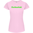 Kwikasfuki Superbike Funny Biker Motorcycle Womens Petite Cut T-Shirt Light Pink