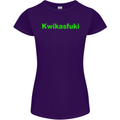 Kwikasfuki Superbike Funny Biker Motorcycle Womens Petite Cut T-Shirt Purple