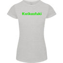 Kwikasfuki Superbike Funny Biker Motorcycle Womens Petite Cut T-Shirt Sports Grey