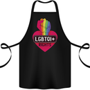 LGBTQI+ Rights Gay Pride Awareness LGBT Cotton Apron 100% Organic Black