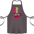 LGBTQI+ Rights Gay Pride Awareness LGBT Cotton Apron 100% Organic Dark Grey