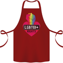 LGBTQI+ Rights Gay Pride Awareness LGBT Cotton Apron 100% Organic Maroon