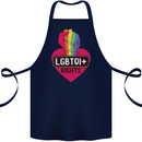 LGBTQI+ Rights Gay Pride Awareness LGBT Cotton Apron 100% Organic Navy Blue