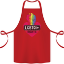 LGBTQI+ Rights Gay Pride Awareness LGBT Cotton Apron 100% Organic Red