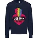 LGBTQI+ Rights Gay Pride Awareness LGBT Kids Sweatshirt Jumper Navy Blue