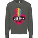 LGBTQI+ Rights Gay Pride Awareness LGBT Kids Sweatshirt Jumper Storm Grey