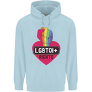 LGBTQI+ Rights Gay Pride Awareness LGBT Mens 80% Cotton Hoodie Light Blue