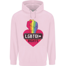 LGBTQI+ Rights Gay Pride Awareness LGBT Mens 80% Cotton Hoodie Light Pink