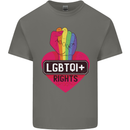 LGBTQI+ Rights Gay Pride Awareness LGBT Mens Cotton T-Shirt Tee Top Charcoal