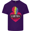 LGBTQI+ Rights Gay Pride Awareness LGBT Mens Cotton T-Shirt Tee Top Purple