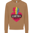 LGBTQI+ Rights Gay Pride Awareness LGBT Mens Sweatshirt Jumper Caramel Latte