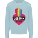 LGBTQI+ Rights Gay Pride Awareness LGBT Mens Sweatshirt Jumper Light Blue