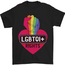 LGBTQI+ Rights Gay Pride Awareness LGBT Mens T-Shirt Cotton Gildan Black