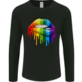 LGBT Bitten Rainbow Lip Gay Pride Day Mens Long Sleeve T-Shirt Black