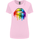 LGBT Bitten Rainbow Lip Gay Pride Day Womens Wider Cut T-Shirt Light Pink
