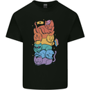 LGBT Cats Mens Cotton T-Shirt Tee Top Black