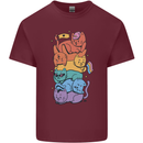 LGBT Cats Mens Cotton T-Shirt Tee Top Maroon