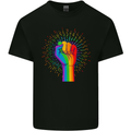 LGBT Fist Gay Pride Day Awareness Mens Cotton T-Shirt Tee Top Black