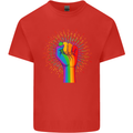 LGBT Fist Gay Pride Day Awareness Mens Cotton T-Shirt Tee Top Red