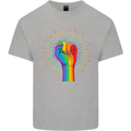 LGBT Fist Gay Pride Day Awareness Mens Cotton T-Shirt Tee Top Sports Grey