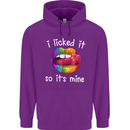 LGBT I Licked it So It's Mine Gay Pride Day Mens 80% Cotton Hoodie Purple