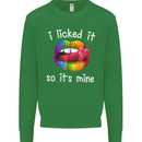 LGBT I Licked it So It's Mine Gay Pride Day Mens Sweatshirt Jumper Irish Green