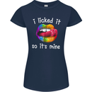 LGBT I Licked it So It's Mine Gay Pride Day Womens Petite Cut T-Shirt Navy Blue