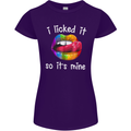 LGBT I Licked it So It's Mine Gay Pride Day Womens Petite Cut T-Shirt Purple