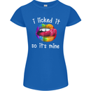 LGBT I Licked it So It's Mine Gay Pride Day Womens Petite Cut T-Shirt Royal Blue