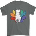 LGBT Kitsune Fox Gay Pride Mens T-Shirt 100% Cotton Charcoal
