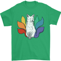 LGBT Kitsune Fox Gay Pride Mens T-Shirt 100% Cotton Irish Green