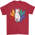 LGBT Kitsune Fox Gay Pride Mens T-Shirt 100% Cotton Red