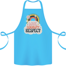 LGBT Love Equality Respect Gay Pride Day Cotton Apron 100% Organic Turquoise