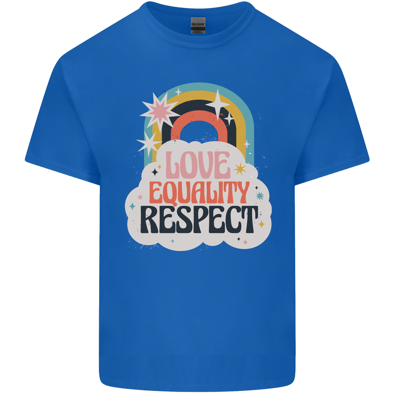 LGBT Love Equality Respect Gay Pride Day Kids T-Shirt Childrens Royal Blue
