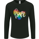 LGBT Love Gay Pride Day Awareness Mens Long Sleeve T-Shirt Black