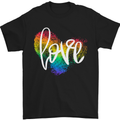 LGBT Love Gay Pride Day Awareness Mens T-Shirt Cotton Gildan Black