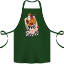 LGBT Love Has No Gender Gay Pride Day Cotton Apron 100% Organic Forest Green